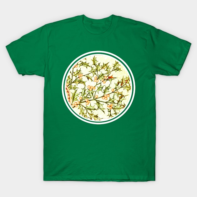 Vintage Holly and Berries T-Shirt by Artsy Y'all